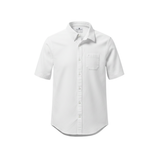 École Notre Dame des Victoires white short sleeve standard-cut dress shirt boys grades 3 through 8 full uniform dress day required San Francisco