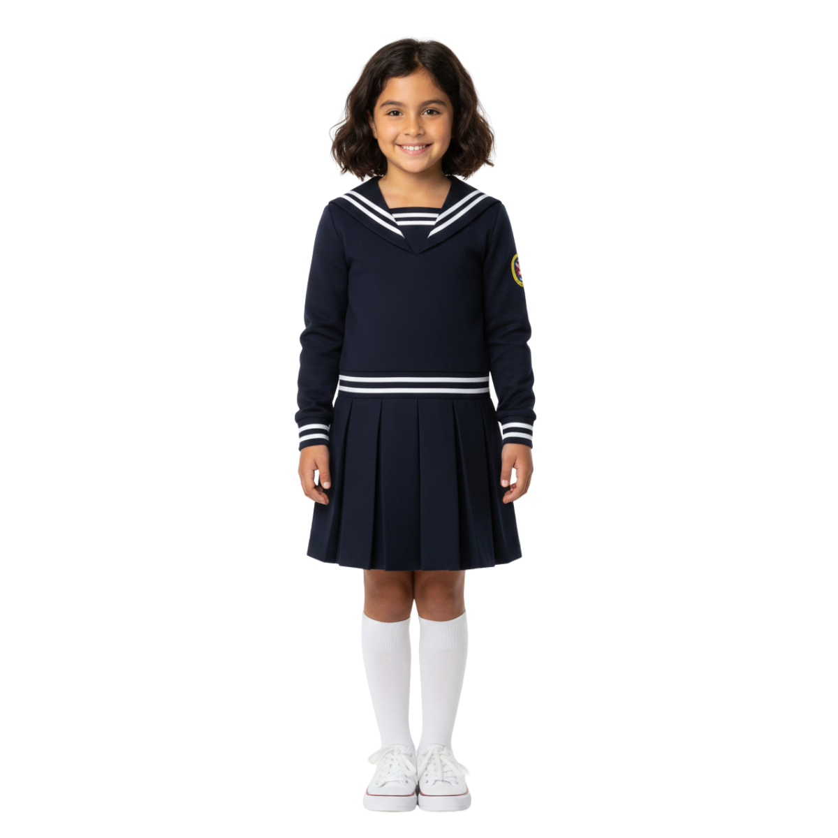 The Evans School Navy Sailor Dress Long Sleeve | Academix Apparel The Evans School Navy Sailor Dress Long Sleeve | Academix Apparel
