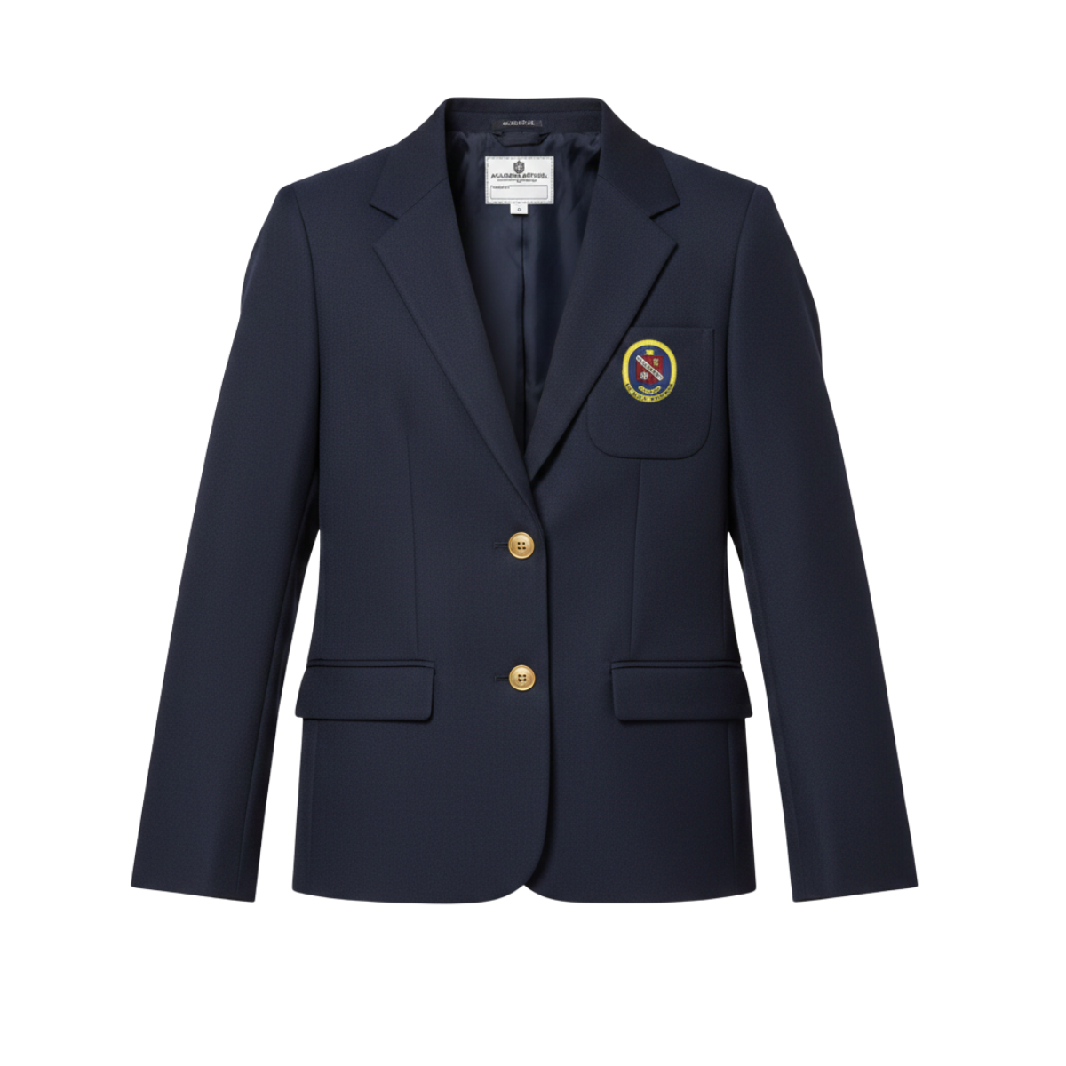 The Evans School navy blazer with Evans emblem boys grades 1 through 6 dress uniform required worn with button down and tie La Jolla California
