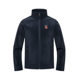 The Evans School navy full zip fleece jacket boys and girls Junior Kindergarten through 6th grade optional outerwear La Jolla California