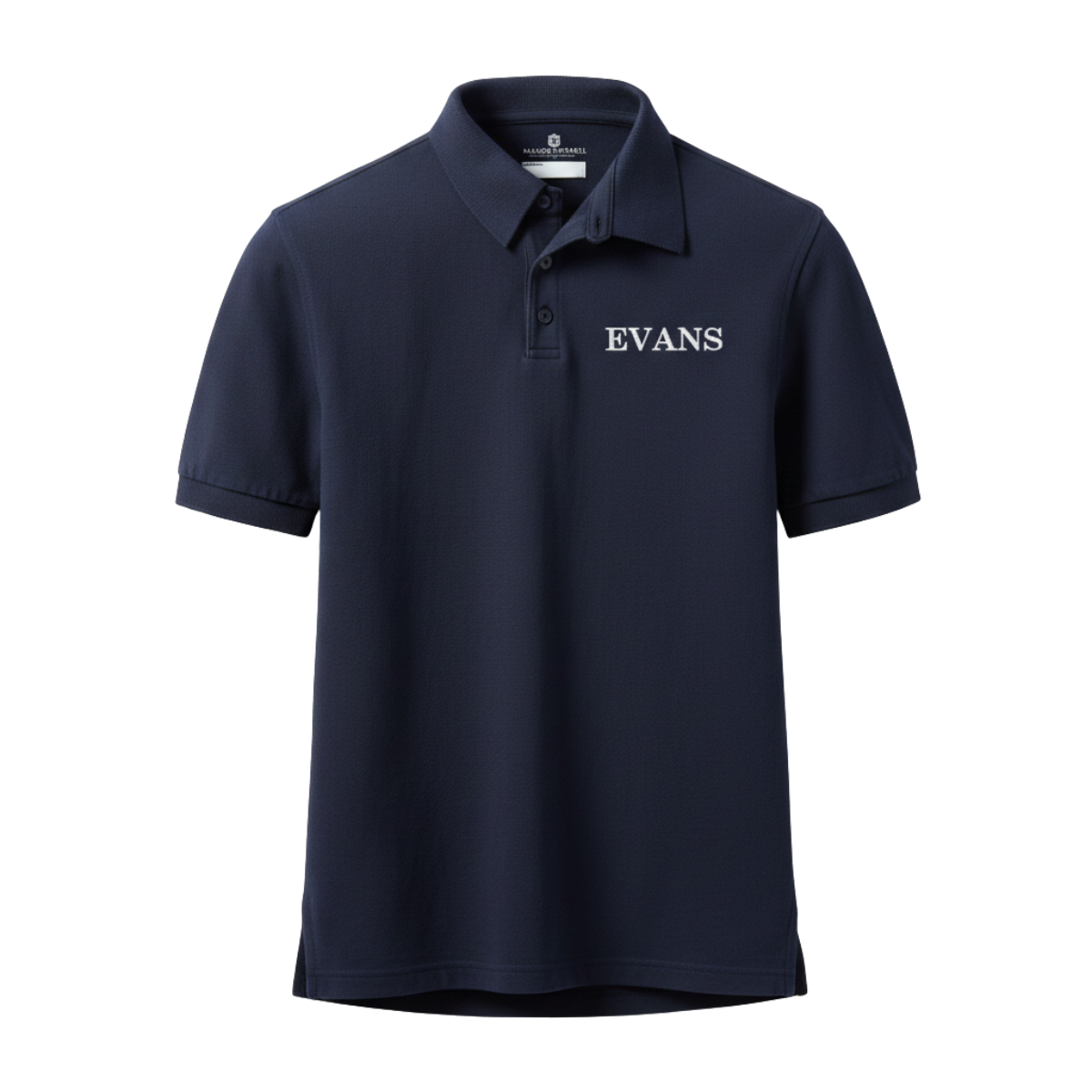The Evans School navy short sleeve 100% cotton polo grades 1 through 6 regular uniform La Jolla California