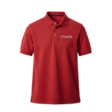 Evans 100% Cotton Polo - Red Short Sleeve