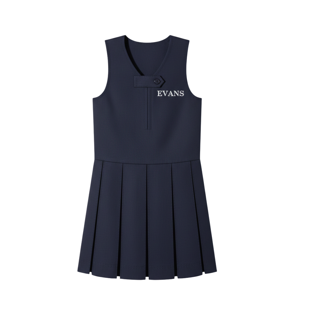 The Evans School navy jumper girls Junior kindergarten and Kindergarten regular uniform worn over red short sleeve tech polo boys and girls Junior Kindergarten and Kindergarten regular uniform La Jolla California