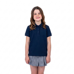 Academix Apparel navy short sleeve cotton polo girls Convent of the Sacred Heart School San Francisco daily uniform available in uniform basics